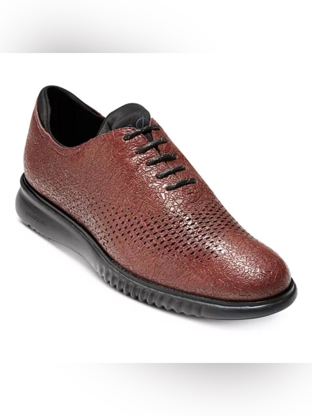 Cole Haan Grand OS Sz 9.5 M Men's Casual Oxford Perforated Leather Lace-Up Shoe